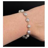 14K Gold and Baroque Pearl Bracelet