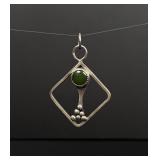 Sterling Silver and Jade Pendant