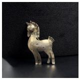 Sterling Silver Bucephalus Horse Brooch