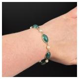12k Gold Filled Egyptian Revival Scarab Bracelet