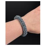 Peacock Blue Freshwater Pearl Bracelet