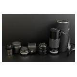 Collection of Camera Lenses and Accessories