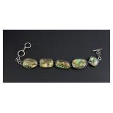 Lucas Lameth Sterling Silver Abalone Bracelet
