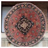 Round Heriz Persian Oriental Rug