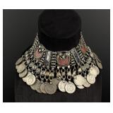 Afghan Tribal Kuchi Coin Collar Necklace