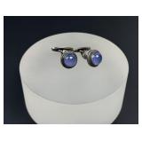 George Jensen Sterling Silver Cabochon Cufflinks