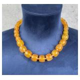 Egg Yolk Butterscotch Baltic Amber Bead Necklace