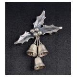Taxco Mexico Sterling Silver Mistletoe Brooch
