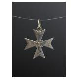 Sterling Silver Maltese Cross Pendant