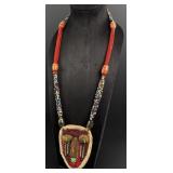 African Yoruba Diviners Beaded Face Necklace