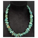 Navajo Sterling Turquoise Nugget Necklace