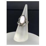 Jerry Cowboy Navajo Silver Mother of Pearl Ring