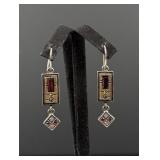 Patricia Locke Sterling Silver Art Deco Earrings