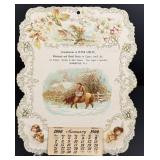 1900 Peter Struve Cigars Snuff Ice Cream Calendar