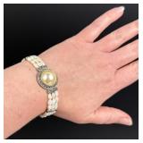 Sterling Marcasite Freshwater Pearl Bracelet