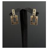 Patricia Locke Sterling Silver Rhinestone Earrings
