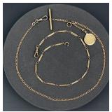 Gold Filled Pocket Watch Fob Chains