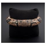 Haida Northwest Coast Gordon White Bangle Bracelet