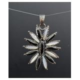 Mexican Sterling Silver Burst Pendant