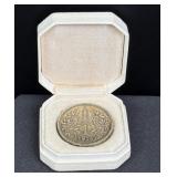 1914 Austrian Silver 1 Corona Coin Brooch