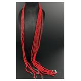 Hudsons Bay Red White Heart Trade Beads