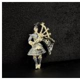 Scottish Bagpiper Player Brooch