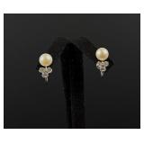 Krementz 10K Gold Pearl Stud Earrings