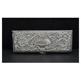 Victorian Sterling Silver Repousse Stamp Case