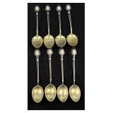 Gaudernack Norway Sterling Silver Enamel Spoons
