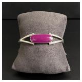 Taxco Mexico Sterling Silver Sugilite Bracelet