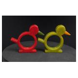 Art Deco Bakelite Bird Napkin Rings