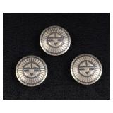 Zuni Sterling Silver Sunface Button Covers