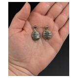 Hopi Sterling Silver Mask Earrings