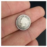 Canada 1890 5 Cent Silver Coin