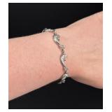 Sterling Silver Dolphin Link Bracelet