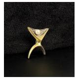 Hogan Bolas Abstract Figure Brooch