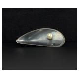 Taxco Delfino Mexico Pearl Silver Brooch
