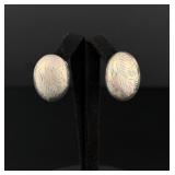 Sterling Silver Etched Earrings