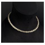 Milor Sterling Silver Lace Chain Necklace
