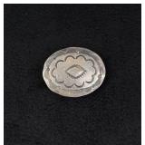 Navajo Sterling Silver Concho Belt Buckle