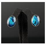 Sterling Silver Abalone Earrings