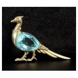 Reja Art Deco Peacock Paste Brooch