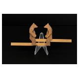 Fighting Bears Folk Art Wood Toy