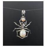 Tara Pearls Sterling Silver Pearl Spider Pendant