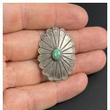 Navajo Sterling Silver Turquoise Bolo Tie