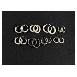 Collection of Sterling Silver Hoop Earrings