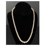 14K Gold Pearl String Necklace