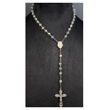 Antique Catholic Sterling Silver Rosary