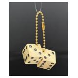 Civil War Era Carved Bone Dice Keychain