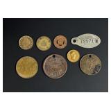 Collection of Advertising Coins and Trade Tokens